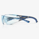Global Glove RLY00393 Stream Evo Eco Blue Anti-Fog Lens, Gray and Blue Frame Safety Glasses