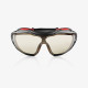 Global Glove RLY00572 Sparta Pro LED Performance Fog Technology Lens, Black and Red Frame Safety Glasses