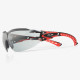 Global Glove RLY00561 Sparta (Eco) Gray Anti-Fog Lens, Black and Red Frame Safety Glasses