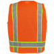 Global Glove GLO-0042 FrogWear HV Lightweight High-Visibility Orange Polyester Surveyors Safety Vest