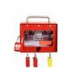 Reece Safety GL1/4 Steel Wall mounted or Portable Group Lockout Box - 8 hook. Colour Red.