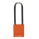 Reece Safety AL38ORJLONG Aluminium bodied safety padlock with steel shackle-orange-Keyed to Differ-long