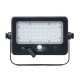 Light Efficient Design SL-SMFL-10W-40K-BK-G1 Off-Grid Solar Powered LED Flood Light - 4000K - 1,100 Lumens