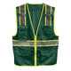 PIP 500GT Reflective Apparel Enhanced Visibility Five Pocket Mesh Vest, Green