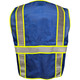 PIP 500GT Reflective Apparel Enhanced Visibility Five Pocket Mesh Vest, Royal Blue