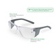 Zing Green 20-105ECO BE S Eco-Friendly Lightweight Safety Glasses with Side Shields -Z-Force, Blue Temples, Smoke Lens