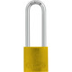 Zing Green 7200M Aluminum Safety Padlock, Keyed Different, 3" Shackle, 1-9/16", Yellow