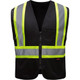 GSS Safety 3135 Enhanced Visibility Multi-Color Vest, Black