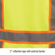 Black Stallion VS2035-LM ANSI Class 2 7-Pocket Hi-Vis Safety Vest, Lime