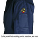 Black Stallion FN9-30C 9 oz. Flame Resistant Cotton Welding Jacket, Navy