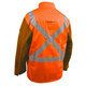 Black Stallion JH1012-OR Safety FR Cotton & Cowhide Hybrid Welding Jacket, Safety Orange
