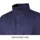 Black Stallion JF1625-NG Stretch-Back FR Cotton Welding Jacket, Navy with Gray Stretch Panel