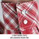 Black Stallion WF2110-PR 7 oz. AR/FR Cotton Work Shirt with Pearl Snaps, Red Plaid