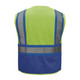 GSS Safety 3131 Enhanced Visibility Multi-Color Vest, Lime w/Blue Trim