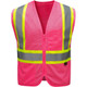 GSS Safety 3139 Enhanced Visibility Multi-Color Vest, Pink