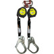Miller MTL-OHS2-28 Twin Personal Fall Limiter with  G2 Twin Connector and Aluminum Locking Rebar Hook