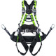 Miller AAT-QCBC Premium Tower Climbing Harness with Lightweight Aluminum Hardware, 5 Points of Adjustment, D-Rings, Removable Belt, Removable Bos'n Chair and Quick-Connect Chest & Leg Buckles, Green