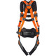 Miller T4577 Non-Stretch Full-Body Harness with Hi-Viz Webbing & Integrated Back/Should Pads, 5 Points of Adjustment, Back & Side D-Rings, Belt, Mating Chest Buckles & Tongue Leg Buckles