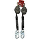 Miller MTL-OHW2-21 Twin Personal Fall Limiter with G2 Twin Connector and Steel Locking Snap Hook
