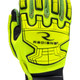 Radians RWG130 Hi-Vis Cotton Corded Palm Hook & Loop A2 Cut Glove with TPR Impact Protection