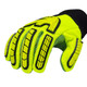 Radians RWG132 Hi-Vis Cotton Corded Palm Knit Wrist A2 Cut Glove with TPR Impact Protection