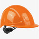 Global Glove SKHUS043GZ Radius Unvented Standard Peak Cap Brim Style Hard Hat With Six-Point Ratchet Suspension - Orange