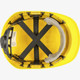Global Glove SKHUS043CZ Radius Unvented Standard Peak Cap Brim Style Hard Hat With Six-Point Ratchet Suspension - Yellow