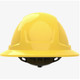 Global Glove SKHFBUS041YE Radius Vented Standard Peak Full Brim Style Hard Hat With Six-Point Ratchet Suspension - Yellow