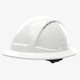 Global Glove SKHFBUS041WH Radius Vented Standard Peak Full Brim Style Hard Hat With Six-Point Ratchet Suspension - White