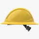 Global Glove SKHFBUS042YE Radius Unvented Standard Peak Full Brim Style Hard Hat With Six-Point Ratchet Suspension - Yellow