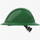 Global Glove SKHFBUS042GR Radius Unvented Standard Peak Full Brim Style Hard Hat With Six-Point Ratchet Suspension - Green