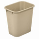 Crusader 3-Gallon Deskside Wastebasket - Beige | Quantum Storage Systems
