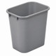 Crusader 3-Gallon Deskside Wastebasket - Gray | Quantum Storage Systems