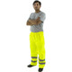 Stay dry and compliant on the job with Majestic 75-2351 High Visibility Waterproof Rain Pants. Features taped seams, ANSI Class E rating, and snap cuffs.
