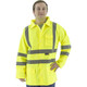 Majestic Glove 75-1351 Hi-Vis Waterproof Rain Jacket – ANSI Class 3 Type R, Yellow