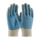 PIP 37-C110BB Seamless Knit Cotton / Polyester Glove with Double-Sided PVC Brick Pattern Grip - 7 Gauge