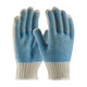 PIP 37-C512PDD-BL Seamless Knit Cotton / Polyester Glove with Double-Sided PVC Dense Dot Grip - 7 Gauge