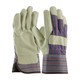 PIP 87-3563 Premium Grade Top Grain Pigskin Leather Palm Glove with Fabric Back - Safety Cuff