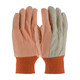 PIP 91-910PDO Premium Grade Cotton Canvas Glove with PVC Dot Grip on Palm, Thumb and Forefinger - 10 oz