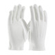 PIP 130-100WMPD Cabaret 100% Cotton Dress Glove, Dotted Palm with Raised Stitching on Back - Open Cuff