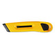 COSCO COS091467 Plastic Utility Knife w/Retractable Blade & Snap Closure, Yellow