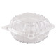 Dart DCCC57PST1 ClearSeal Hinged-Lid Plastic Containers, 6 x 5 4/5 x 3, Clear, 500/Case