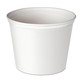 Dart 863-10T1 Double Wrapped Paper Bucket, Unwaxed, White, 165oz, 100/Case