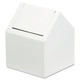 HOSPECO HOS2201 Double Entry, Swing Top Floor Receptacle, Metal, White