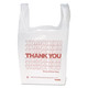 Inteplast Group IBSTHW1VAL "Thank You" Handled T-Shirt Bags, 11 1/2 x 21, Polyethylene, White, 900/Case