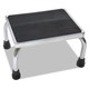 Medline MIIMDS80430I Foot Stool, 16w x 12d x 8 1/4h, Steel, Chrome/Black Mat