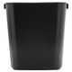 Rubbermaid Commercial RCP295500BK Deskside Plastic Wastebasket, Rectangular, 3 1/2 gal, Black