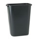 Rubbermaid Commercial RCP295700BK Deskside Plastic Wastebasket, Rectangular, 10 1/4 gal, Black