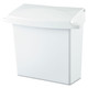 Rubbermaid Commercial RCP614000 Sanitary Napkin Receptacle with Rigid Liner, Rectangular, Plastic, White