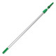 Unger UNGEZ250 Opti-Loc Aluminum Extension Pole, 8ft, Two Sections, Green/Silver